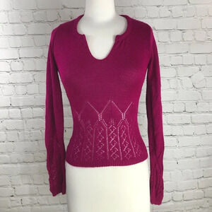 Vintage Ceny Pink Pullover Long Sleeve Sweater - Size Small